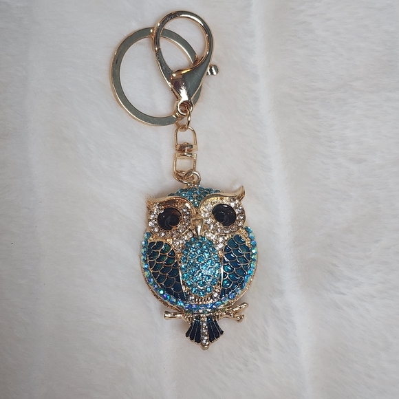 Accessories - Sparkling Blue Owl Keychain